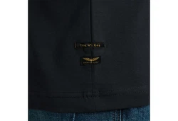 PME LEGEND Rundhalsshirt mit Logoprint Dunkelblau/Schwarz