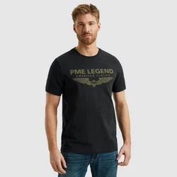 PME LEGEND Rundhalsshirt mit Logoprint Dunkelgrün/Braun/Khaki/Schwarz/Gelb