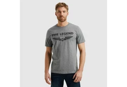 PME LEGEND Rundhalsshirt mit Logoprint Grau/Dunkelgrau/Hellgrau