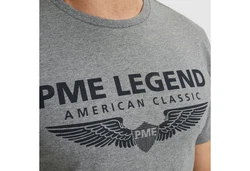 PME LEGEND Rundhalsshirt mit Logoprint Grau/Dunkelgrau/Hellgrau