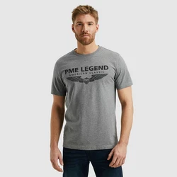 PME LEGEND Rundhalsshirt mit Logoprint Grau/Dunkelgrau/Hellgrau