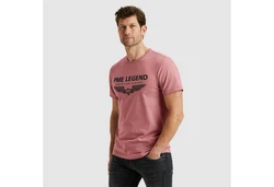 PME LEGEND Rundhalsshirt mit Logoprint Rosa/Fliederfarben