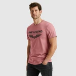 PME LEGEND Rundhalsshirt mit Logoprint Rosa/Fliederfarben