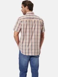Babista Kurzarmhemd NAVOR Beige/Braun/Rot