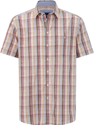 Babista Kurzarmhemd NAVOR Beige/Braun/Rot
