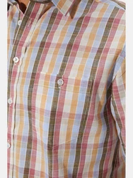 Babista Kurzarmhemd NAVOR Beige/Braun/Rot