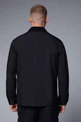 Next Blouson Wasserabweisende Jacke mit Cordkragen (1-St) Schwarz