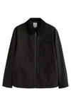 Next Blouson Wasserabweisende Jacke mit Cordkragen (1-St) Schwarz