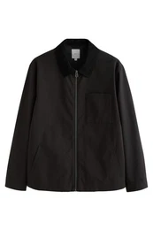 Blouson Wasserabweisende Jacke mit Cordkragen (1-St)