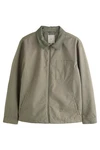 Next Blouson Wasserabweisende Jacke mit Cordkragen (1-St) Khaki/Beige/Dunkelgrün