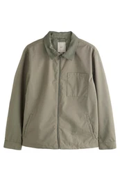 Blouson Wasserabweisende Jacke mit Cordkragen (1-St)