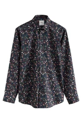 Next Langarmhemd Slim Fit Hemd Mischfarben/Gelb/Rot/Rosa/Braun