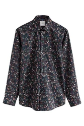 Next Langarmhemd Slim Fit Hemd Mischfarben/Gelb/Rot/Rosa/Braun