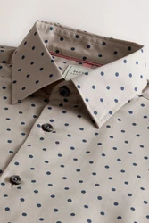 Next Langarmhemd Slim Fit Hemd Rot/Beige