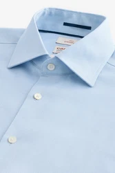 Next Langarmhemd Signature Strukturiertes Slim Fit Hemd Canclini Hellblau/Blau