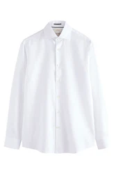 Next Langarmhemd Signature Strukturiertes Slim Fit Hemd Canclini Weiß