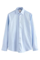 Next Langarmhemd Signature Strukturiertes Slim Fit Hemd Canclini Hellblau/Blau