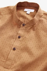 Next Langarmhemd Braun/Beige