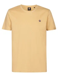 Petrol Industries Rundhalsshirt mit Logo Khaki/Gelb/Braun