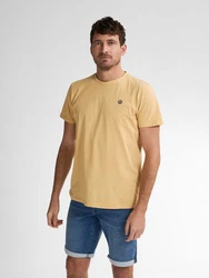Petrol Industries Rundhalsshirt mit Logo Khaki/Gelb/Braun