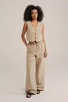 WE Fashion Anzughose Beige/Khaki/Braun