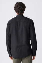 Next Langarmhemd  Schwarz/Dunkelgrau/Grau