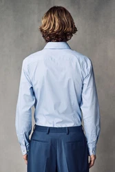 Next Langarmhemd Slim Fit Hemd Hellblau/Blau