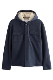 Hemdjacke Popper-Hemdjacke mit Kapuze und Borgfutter (1-St)
