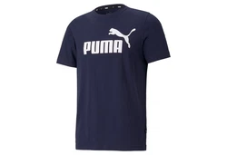 PUMA T-Shirt ESS Logo Tee Herren Dunkelblau