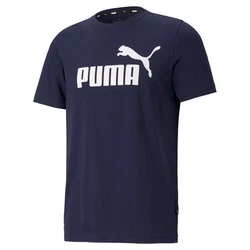 PUMA T-Shirt ESS Logo Tee Herren Dunkelblau
