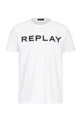 Replay T-Shirt BASIC JERSEY Blau/Rot