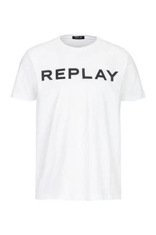 Replay T-Shirt BASIC JERSEY Blau/Rot