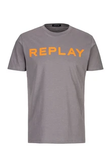 Replay T-Shirt BASIC JERSEY Blau/Rot/Grau/Braun