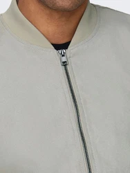 ONLY & SONS Funktionsjacke Bomberjacke Lucas Khaki/Hellgrau/Dunkelgrün/Grau