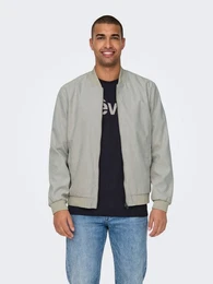 Blouson Samtige Blouson Jacke Velours Design Bomberjacke 8407 in Grau