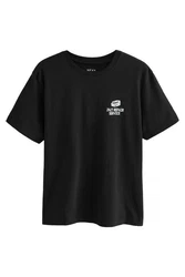 Next Print-Shirt T-Shirt (1-tlg) Schwarz