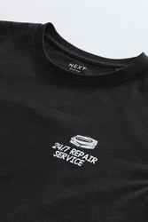 Next Print-Shirt T-Shirt (1-tlg) Schwarz