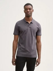 TOM TAILOR Denim Poloshirt Grau/Hellgrau/Dunkelgrau/Schwarz
