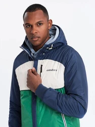 OMBRE Allwetterjacke Herren-Sportjacke Hellblau/Blau/Dunkelblau/Türkis