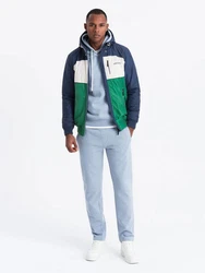OMBRE Allwetterjacke Herren-Sportjacke Hellblau/Blau/Dunkelblau/Türkis