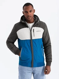 Allwetterjacke Leichte farbige Herren-Sportjacke mit Fleece