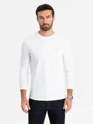 OMBRE Longsleeve SLIM FIT Weiß/Rot/Creme