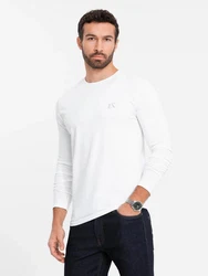 OMBRE Longsleeve SLIM FIT Weiß/Rot/Creme