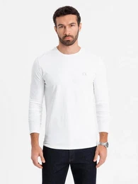 Longsleeve Herren SLIM FIT Longsleeve mit Elastan und Druck