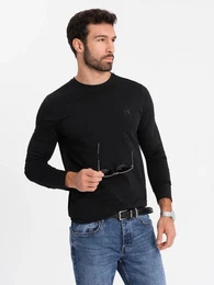 Longsleeve Herren SLIM FIT Longsleeve mit Elastan und Druck
