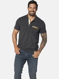 Poloshirt JAKOV mit Kontrast-Knopfleiste