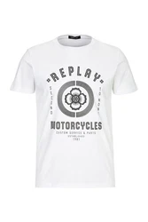 Replay T-Shirt BASIC JERSEY Creme/Gelb/Türkis/Orange/Weiß