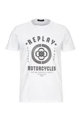 Replay T-Shirt BASIC JERSEY Creme/Gelb/Türkis/Orange/Weiß