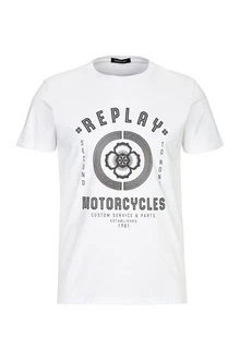 Replay T-Shirt BASIC JERSEY Creme/Gelb/Türkis/Orange/Weiß