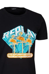 Replay T-Shirt BASIC JERSEY Blau/Rot/Orange/Hellblau